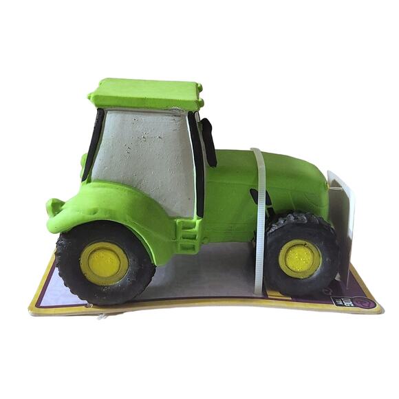 Squeakables Green Tractor Squeak Dog Toy Interactive Play - Picture 3 of 5
